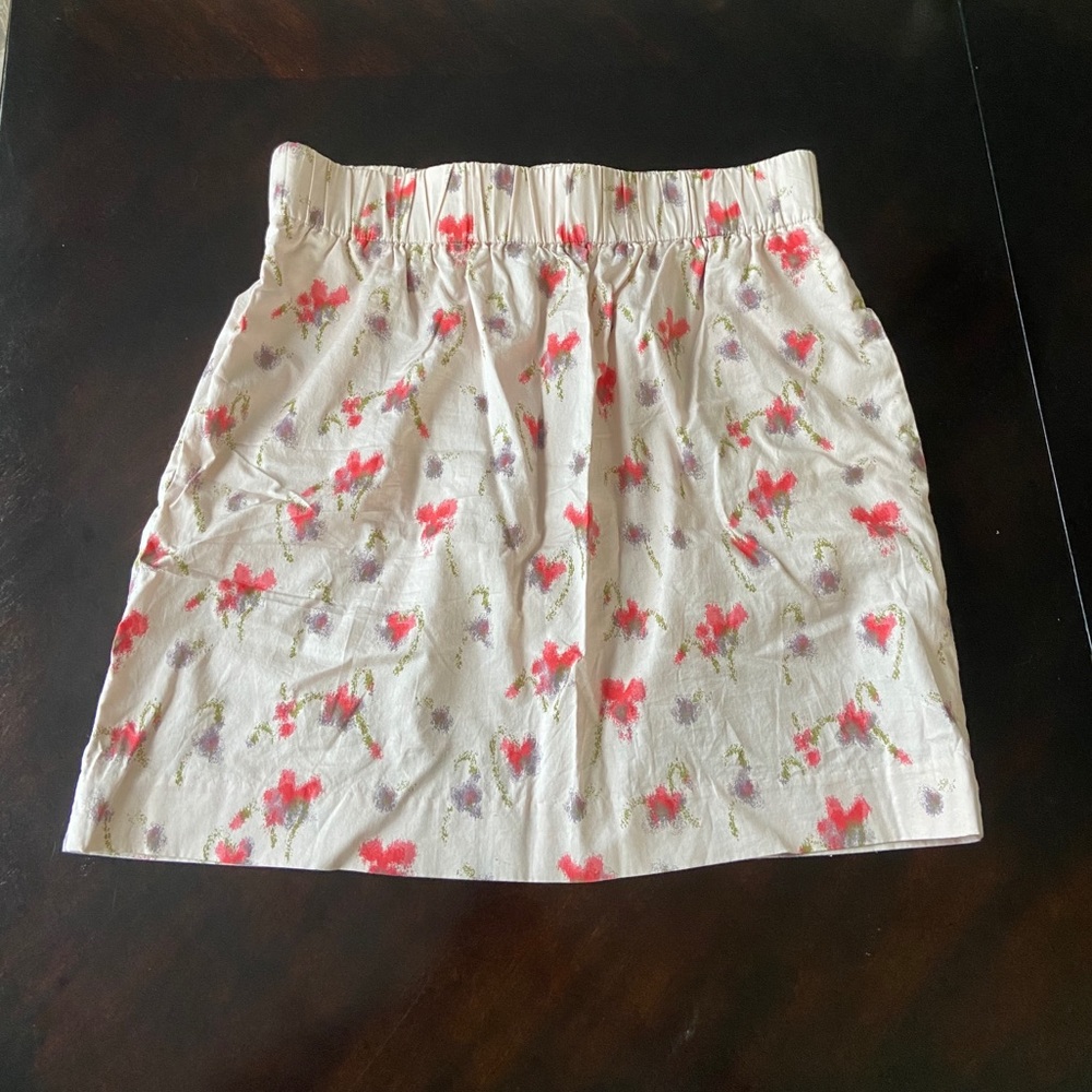 J. Crew Abstract Floral Skirt w/Pockets
